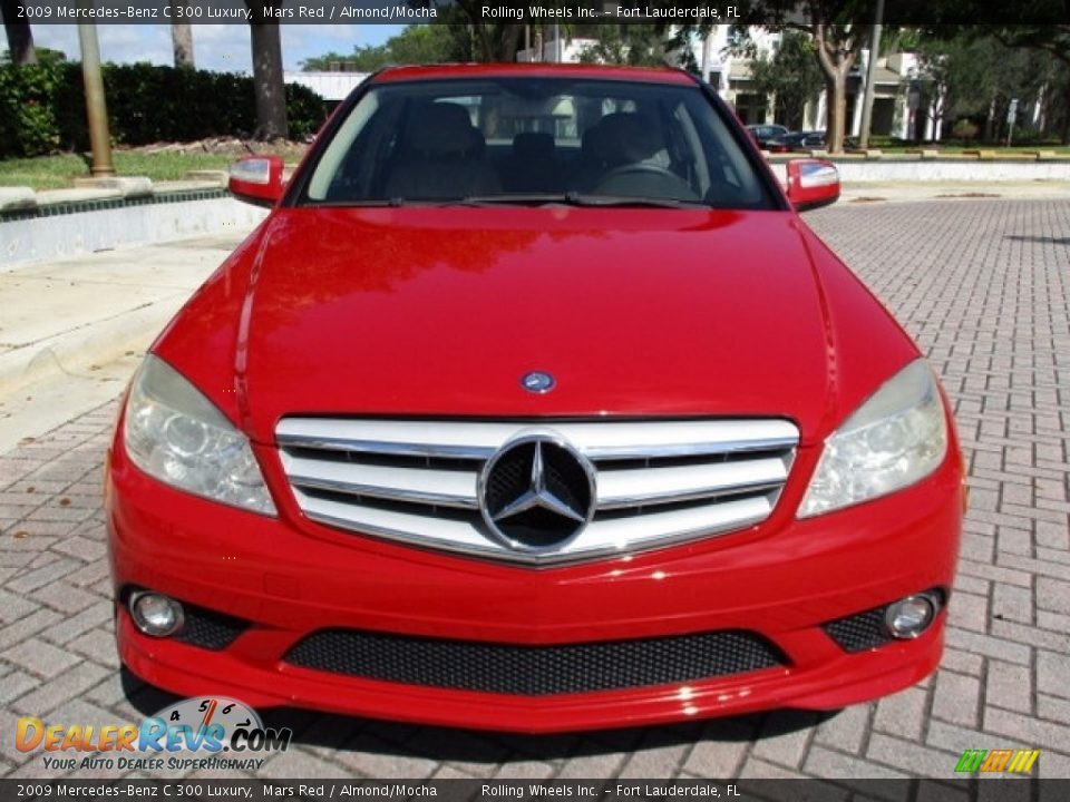 2009 Mercedes-Benz C 300 Luxury Mars Red / Almond/Mocha Photo #27