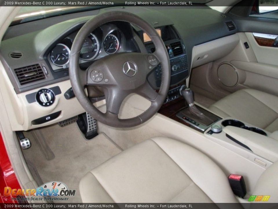 2009 Mercedes-Benz C 300 Luxury Mars Red / Almond/Mocha Photo #31
