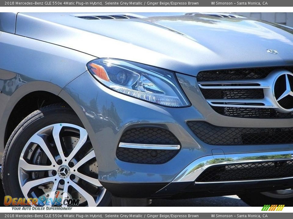 2018 Mercedes-Benz GLE 550e 4Matic Plug-In Hybrid Selenite Grey Metallic / Ginger Beige/Espresso Brown Photo #3