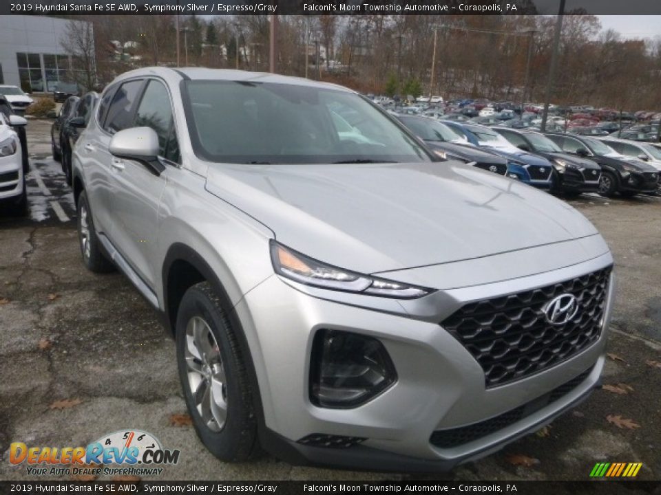 2019 Hyundai Santa Fe SE AWD Symphony Silver / Espresso/Gray Photo #3