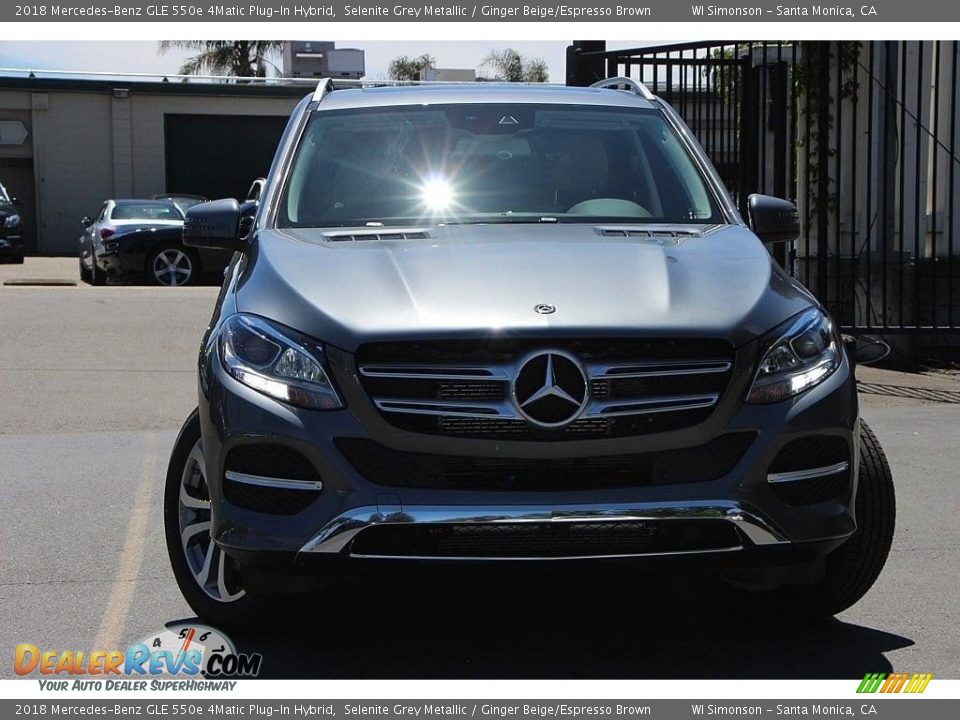 2018 Mercedes-Benz GLE 550e 4Matic Plug-In Hybrid Selenite Grey Metallic / Ginger Beige/Espresso Brown Photo #4