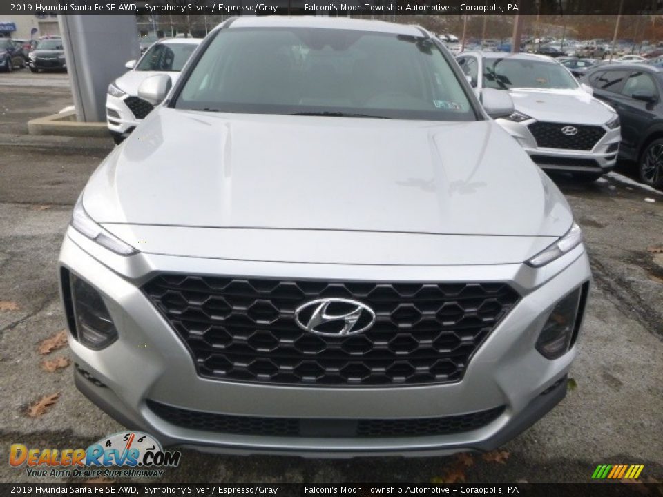 2019 Hyundai Santa Fe SE AWD Symphony Silver / Espresso/Gray Photo #4