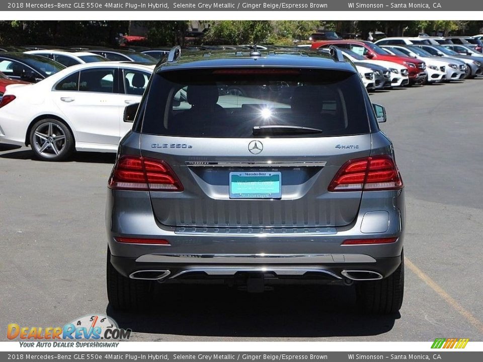 2018 Mercedes-Benz GLE 550e 4Matic Plug-In Hybrid Selenite Grey Metallic / Ginger Beige/Espresso Brown Photo #5