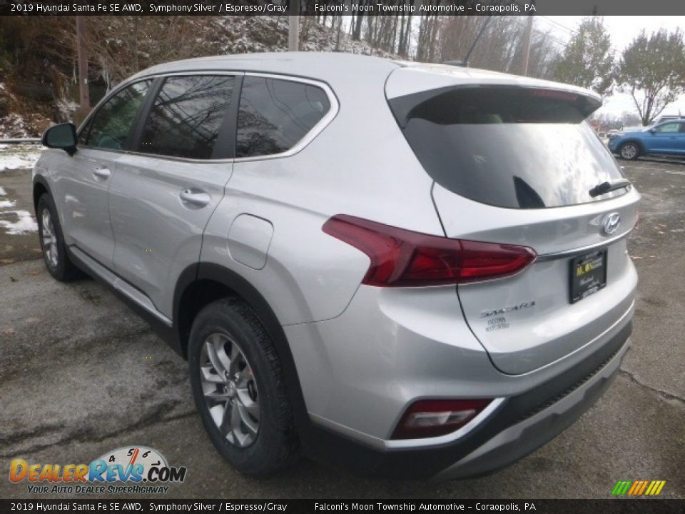 2019 Hyundai Santa Fe SE AWD Symphony Silver / Espresso/Gray Photo #6