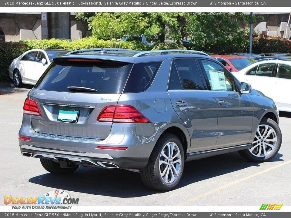2018 Mercedes-Benz GLE 550e 4Matic Plug-In Hybrid Selenite Grey Metallic / Ginger Beige/Espresso Brown Photo #6