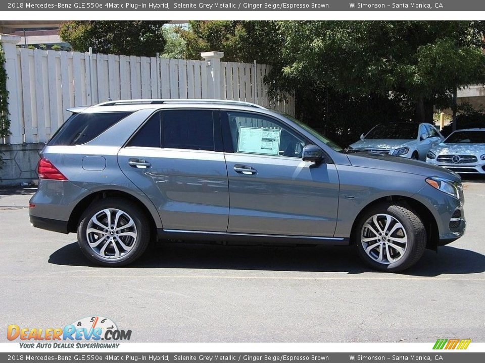 2018 Mercedes-Benz GLE 550e 4Matic Plug-In Hybrid Selenite Grey Metallic / Ginger Beige/Espresso Brown Photo #7
