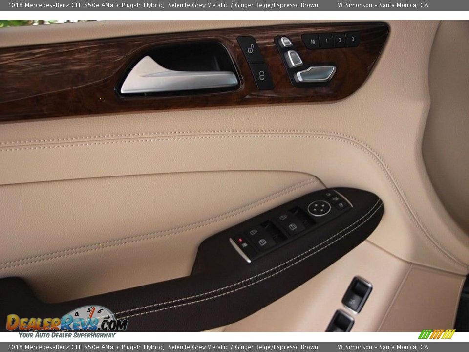 2018 Mercedes-Benz GLE 550e 4Matic Plug-In Hybrid Selenite Grey Metallic / Ginger Beige/Espresso Brown Photo #9