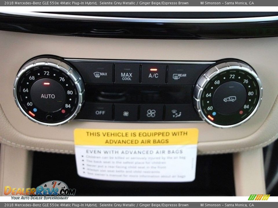 2018 Mercedes-Benz GLE 550e 4Matic Plug-In Hybrid Selenite Grey Metallic / Ginger Beige/Espresso Brown Photo #15
