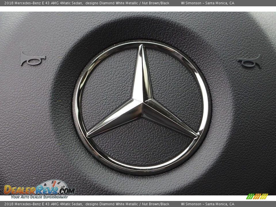 2018 Mercedes-Benz E 43 AMG 4Matic Sedan designo Diamond White Metallic / Nut Brown/Black Photo #15