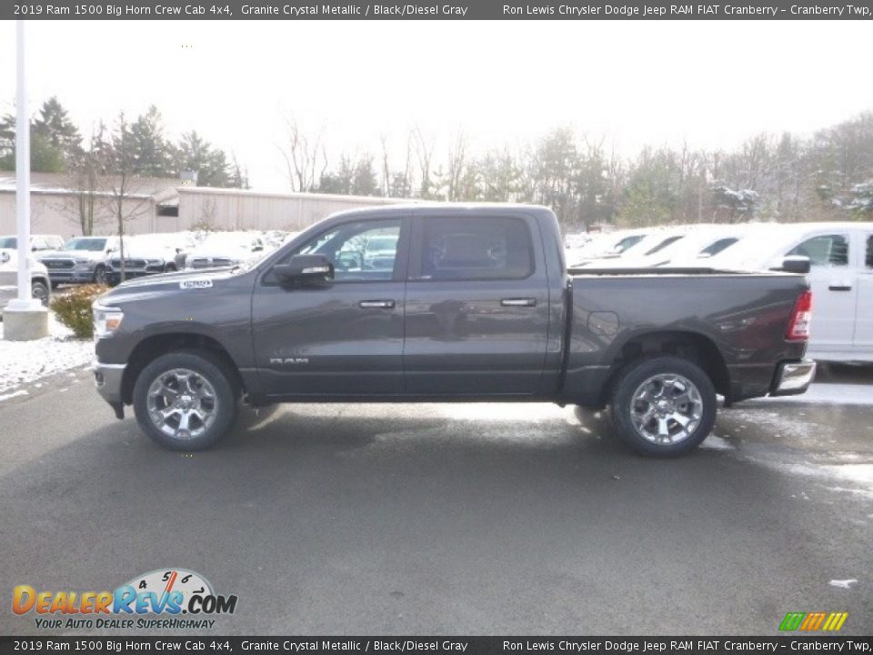 2019 Ram 1500 Big Horn Crew Cab 4x4 Granite Crystal Metallic / Black/Diesel Gray Photo #2