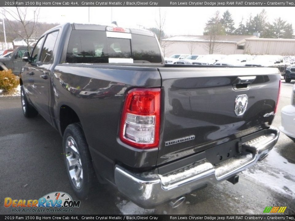 2019 Ram 1500 Big Horn Crew Cab 4x4 Granite Crystal Metallic / Black/Diesel Gray Photo #3