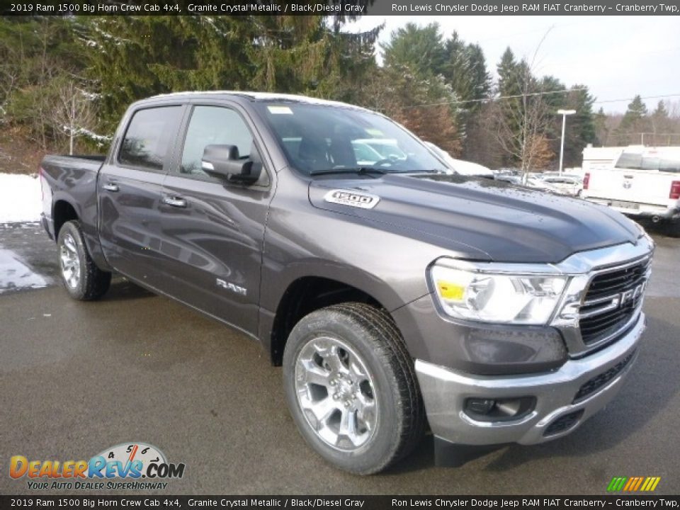2019 Ram 1500 Big Horn Crew Cab 4x4 Granite Crystal Metallic / Black/Diesel Gray Photo #7
