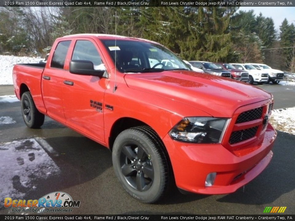 2019 Ram 1500 Classic Express Quad Cab 4x4 Flame Red / Black/Diesel Gray Photo #7