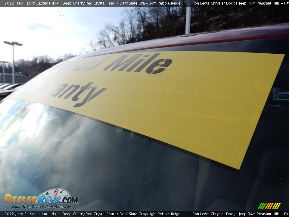 2012 Jeep Patriot Latitude 4x4 Deep Cherry Red Crystal Pearl / Dark Slate Gray/Light Pebble Beige Photo #11