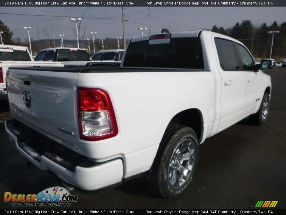 2019 Ram 1500 Big Horn Crew Cab 4x4 Bright White / Black/Diesel Gray Photo #5