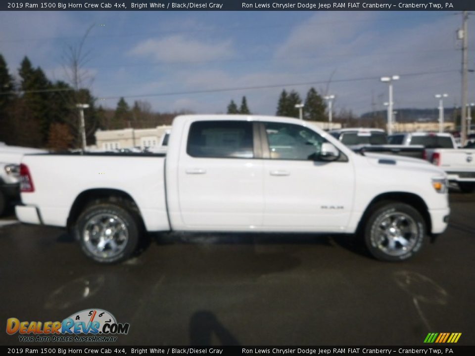 2019 Ram 1500 Big Horn Crew Cab 4x4 Bright White / Black/Diesel Gray Photo #6