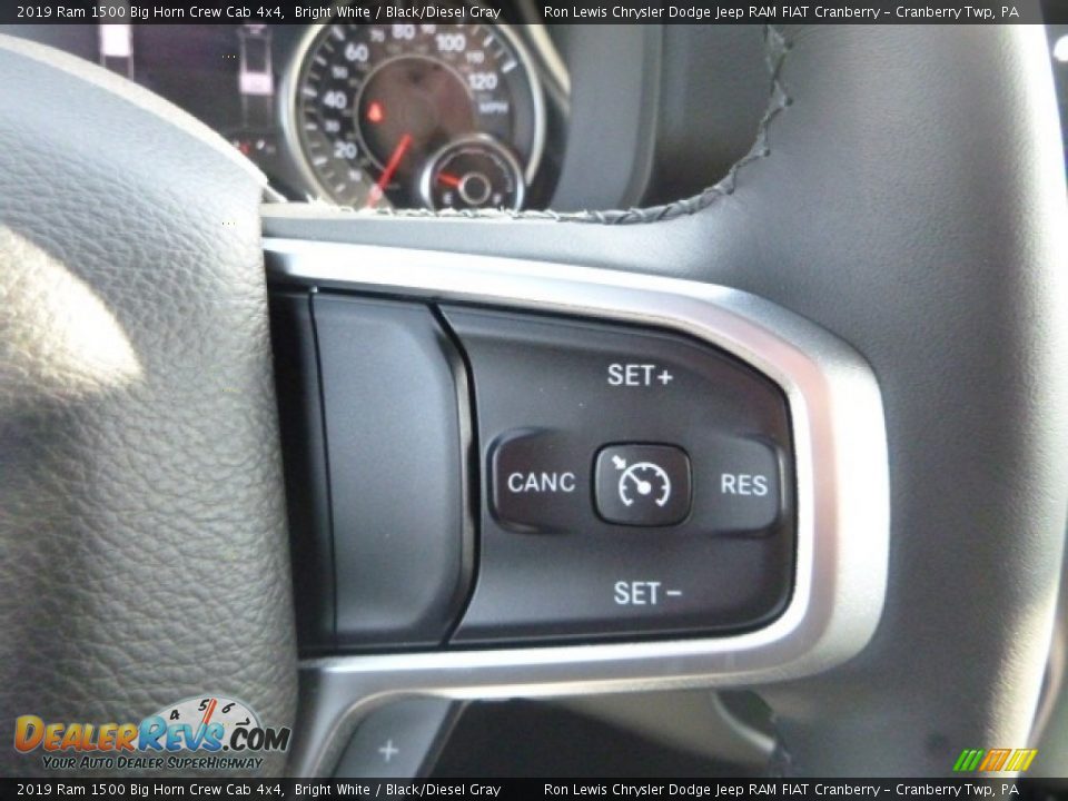 2019 Ram 1500 Big Horn Crew Cab 4x4 Bright White / Black/Diesel Gray Photo #19