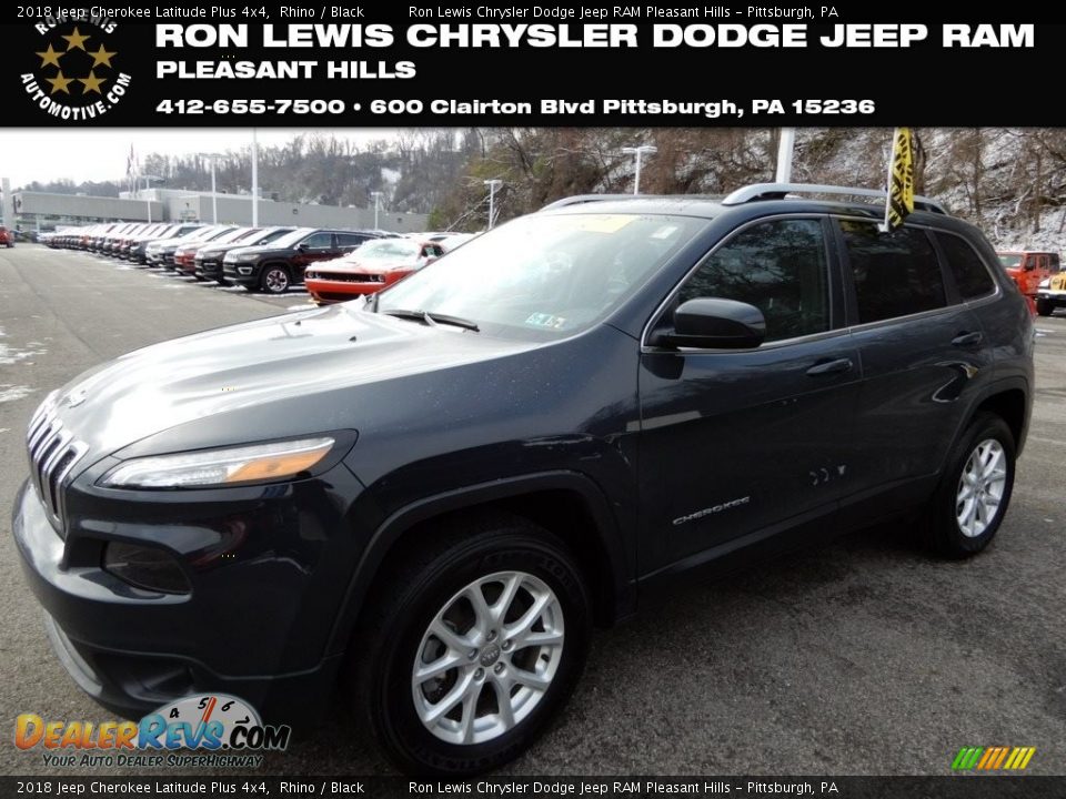 2018 Jeep Cherokee Latitude Plus 4x4 Rhino / Black Photo #1
