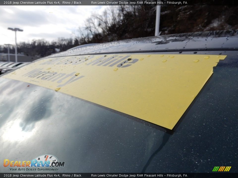 2018 Jeep Cherokee Latitude Plus 4x4 Rhino / Black Photo #11