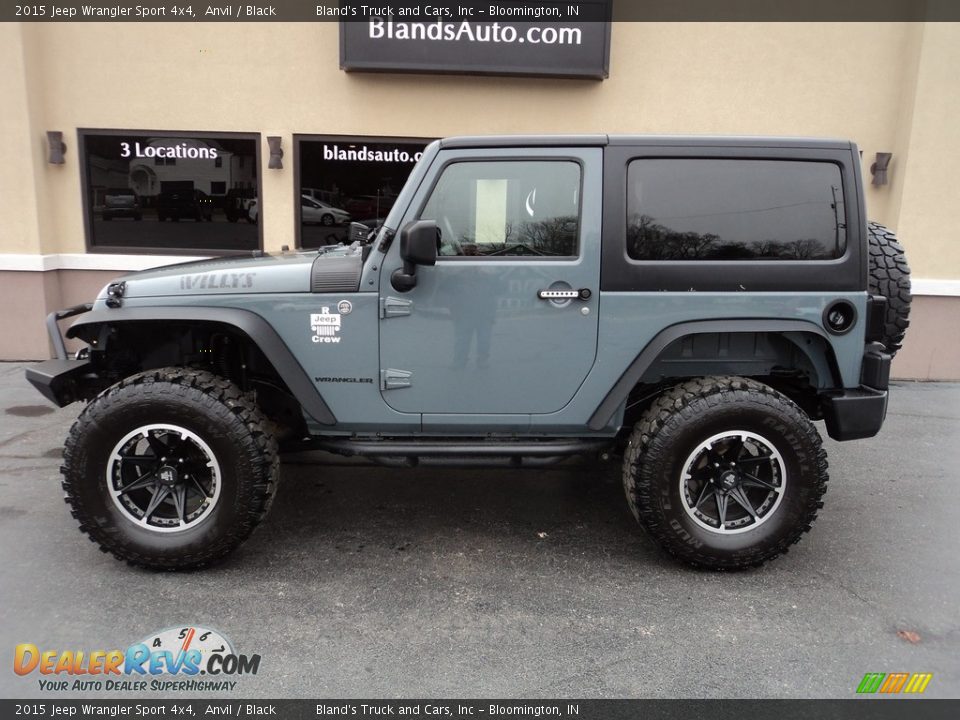 2015 Jeep Wrangler Sport 4x4 Anvil / Black Photo #1