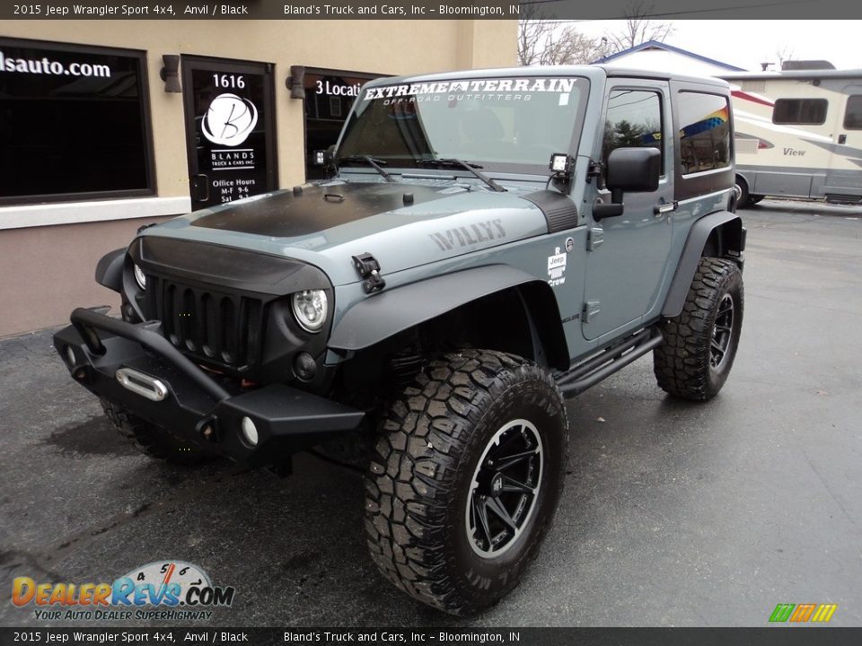 2015 Jeep Wrangler Sport 4x4 Anvil / Black Photo #2
