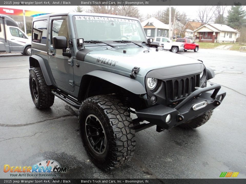 2015 Jeep Wrangler Sport 4x4 Anvil / Black Photo #5