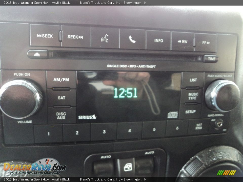 2015 Jeep Wrangler Sport 4x4 Anvil / Black Photo #15