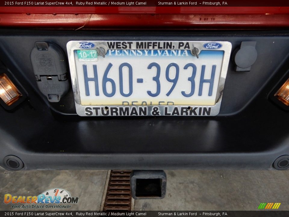 2015 Ford F150 Lariat SuperCrew 4x4 Ruby Red Metallic / Medium Light Camel Photo #5