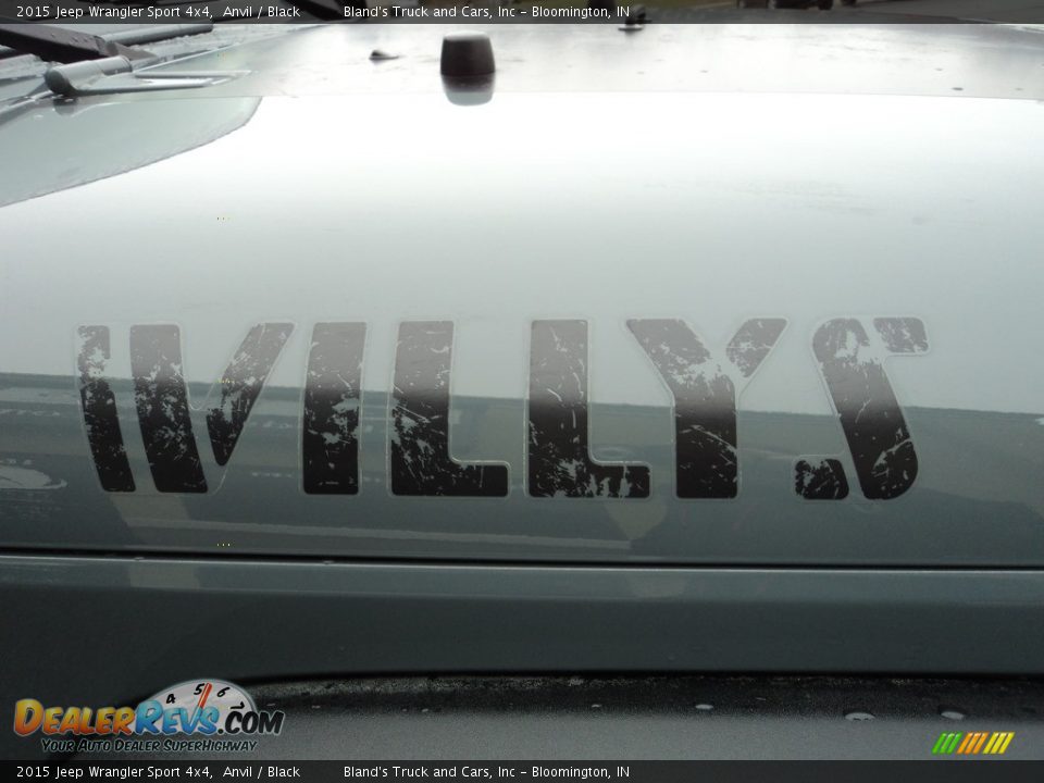 2015 Jeep Wrangler Sport 4x4 Anvil / Black Photo #26
