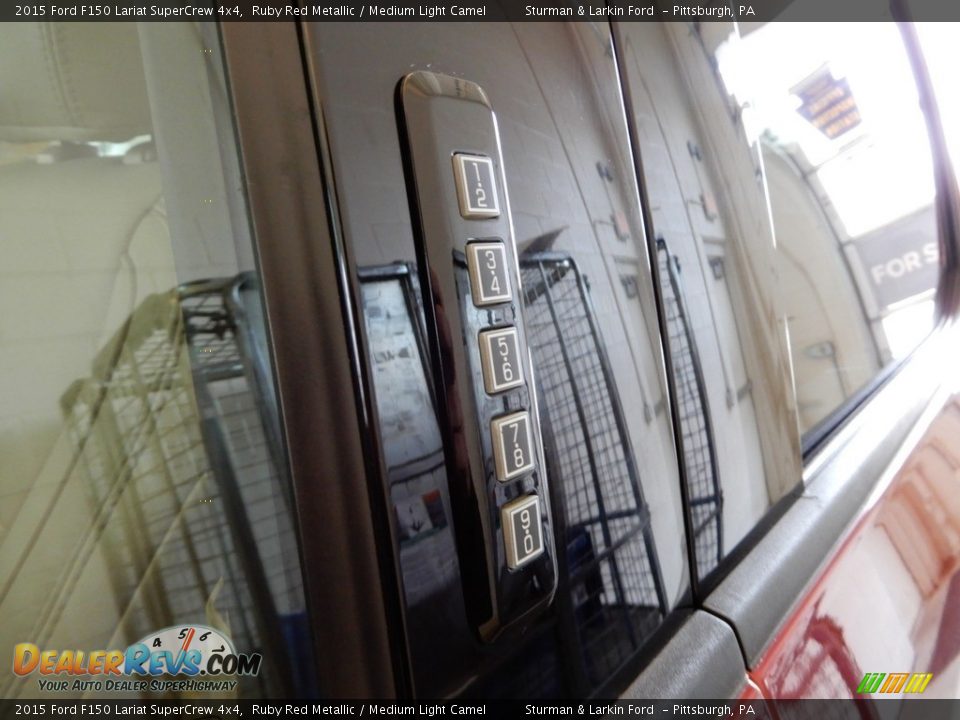 2015 Ford F150 Lariat SuperCrew 4x4 Ruby Red Metallic / Medium Light Camel Photo #11