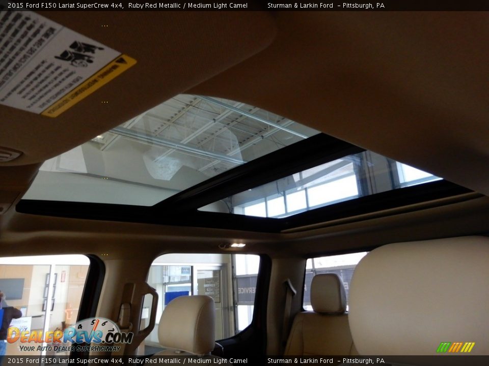2015 Ford F150 Lariat SuperCrew 4x4 Ruby Red Metallic / Medium Light Camel Photo #20