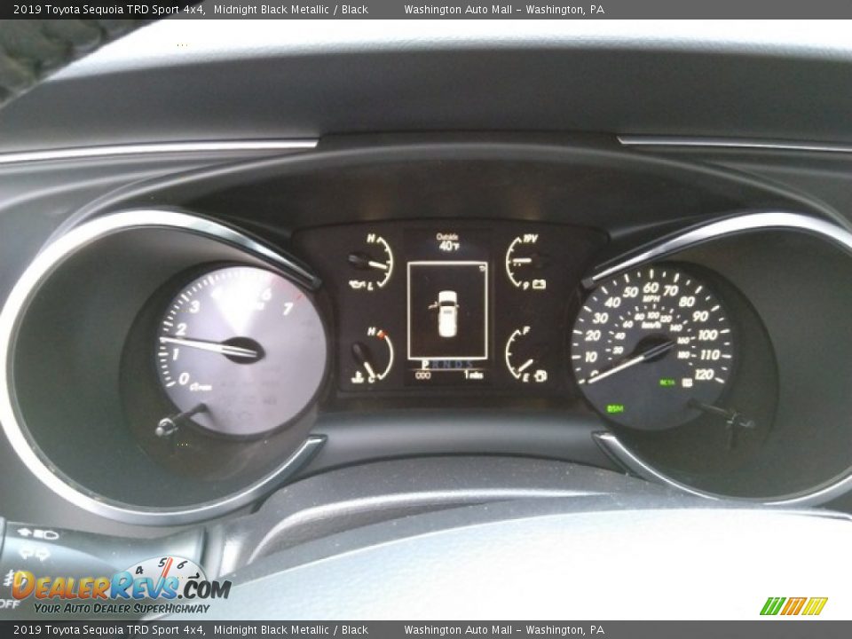 2019 Toyota Sequoia TRD Sport 4x4 Midnight Black Metallic / Black Photo #16
