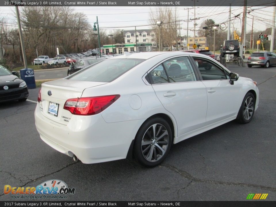 2017 Subaru Legacy 3.6R Limited Crystal White Pearl / Slate Black Photo #6