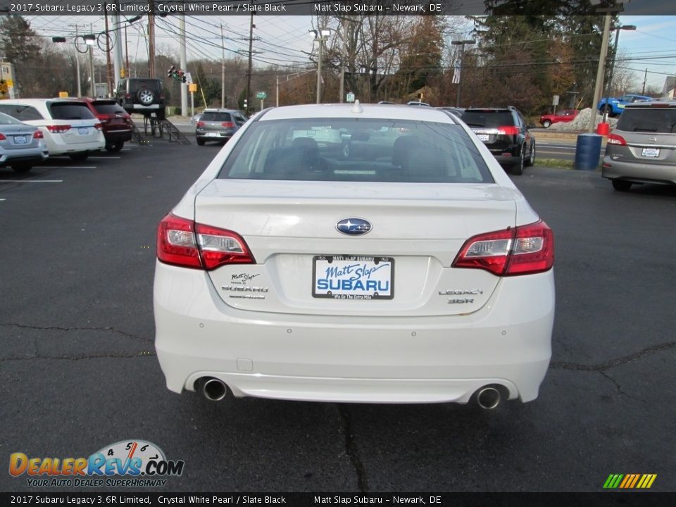 2017 Subaru Legacy 3.6R Limited Crystal White Pearl / Slate Black Photo #7
