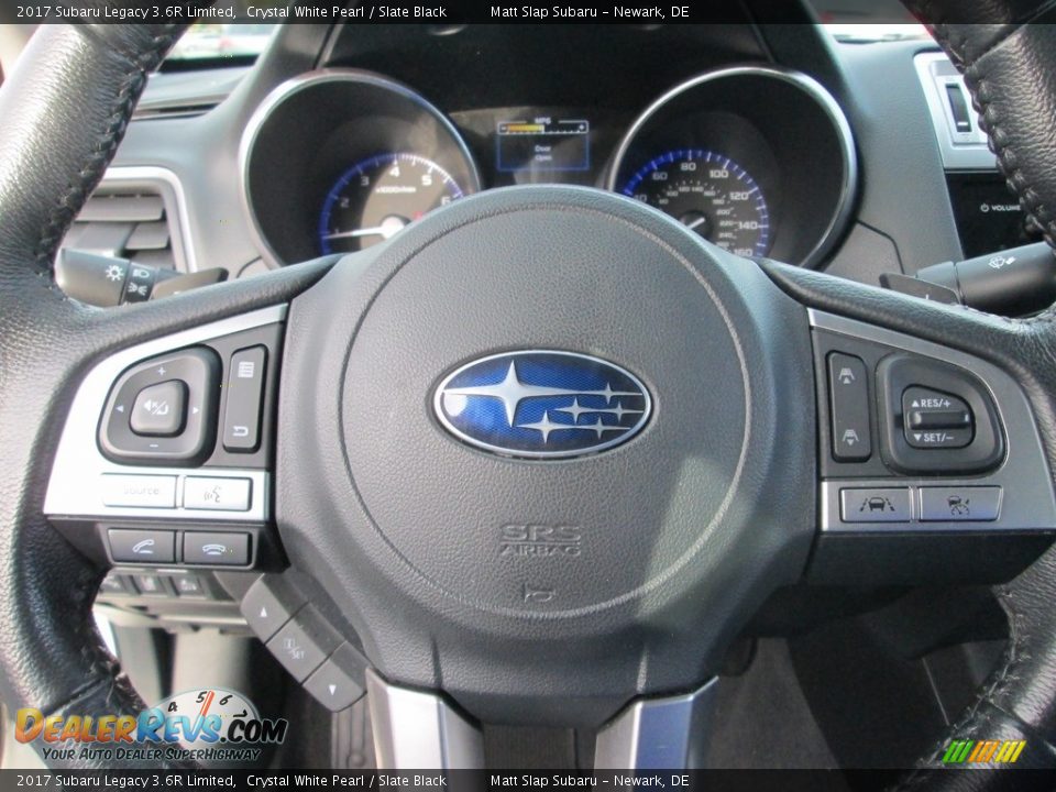 2017 Subaru Legacy 3.6R Limited Crystal White Pearl / Slate Black Photo #11