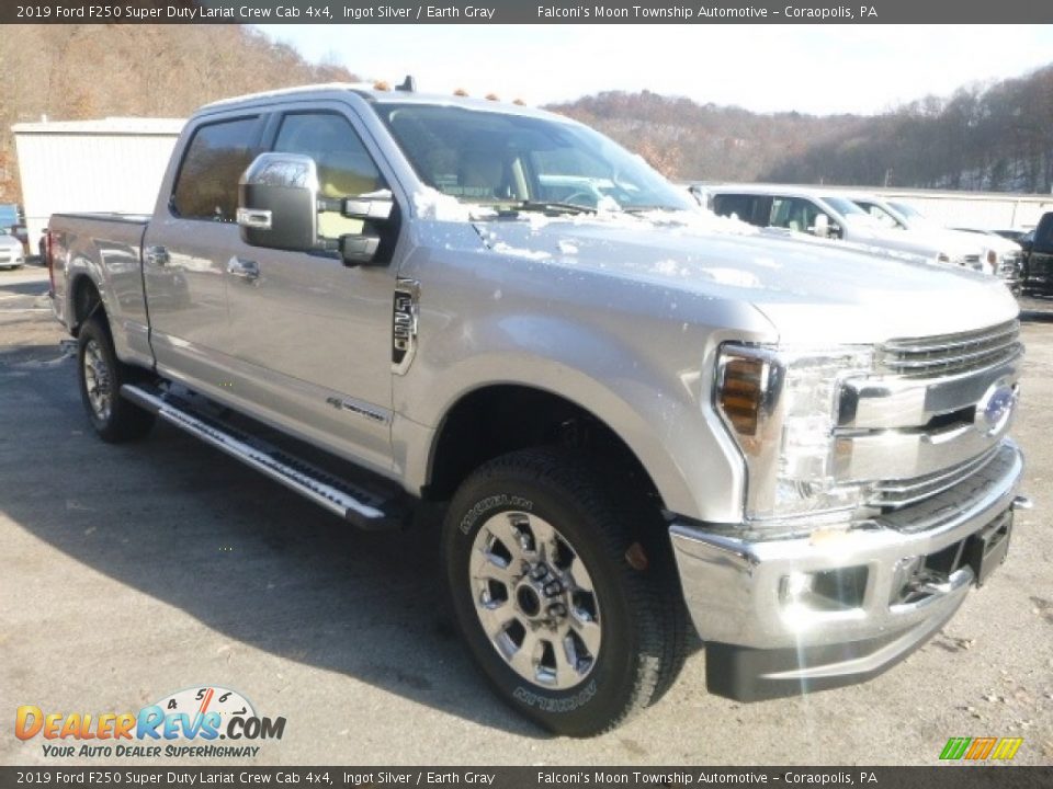 2019 Ford F250 Super Duty Lariat Crew Cab 4x4 Ingot Silver / Earth Gray Photo #3