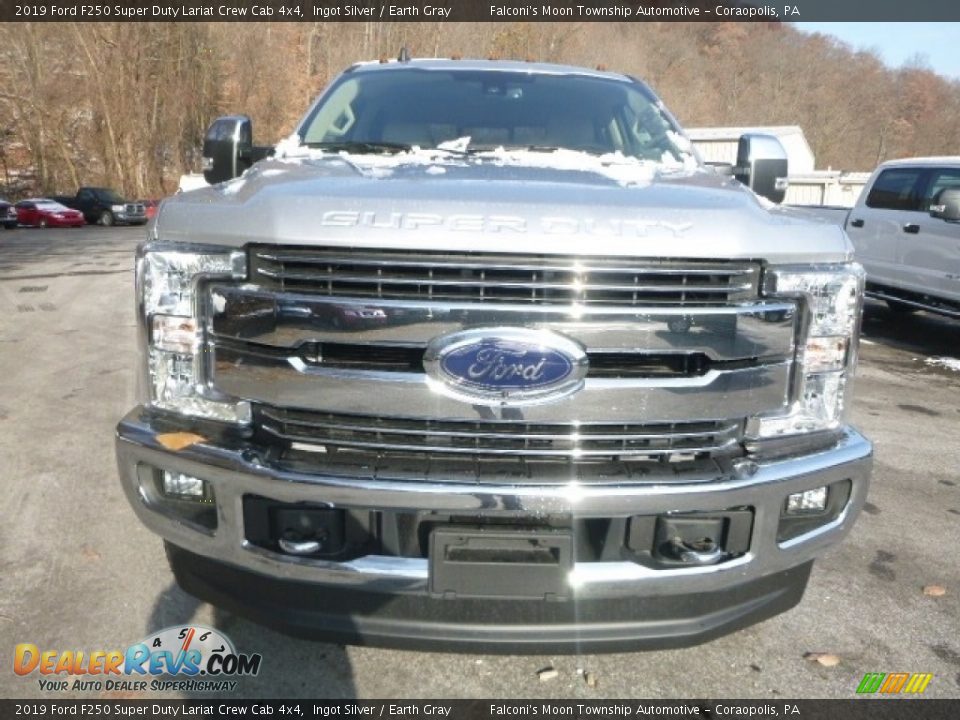 2019 Ford F250 Super Duty Lariat Crew Cab 4x4 Ingot Silver / Earth Gray Photo #4