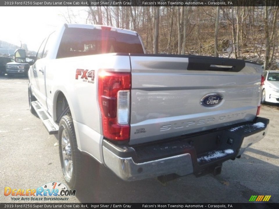 2019 Ford F250 Super Duty Lariat Crew Cab 4x4 Ingot Silver / Earth Gray Photo #6