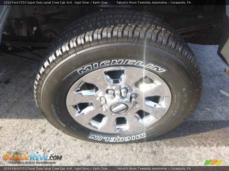 2019 Ford F250 Super Duty Lariat Crew Cab 4x4 Ingot Silver / Earth Gray Photo #7