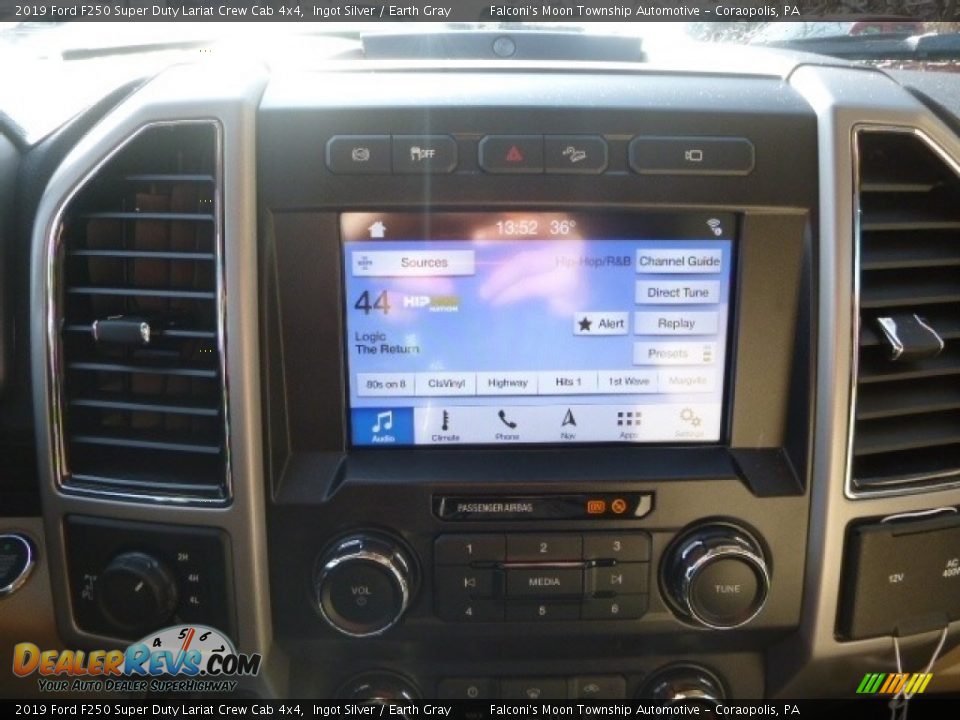 2019 Ford F250 Super Duty Lariat Crew Cab 4x4 Ingot Silver / Earth Gray Photo #14