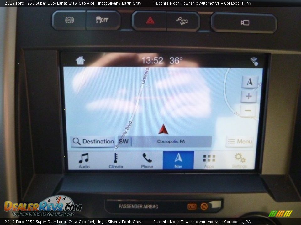 2019 Ford F250 Super Duty Lariat Crew Cab 4x4 Ingot Silver / Earth Gray Photo #15