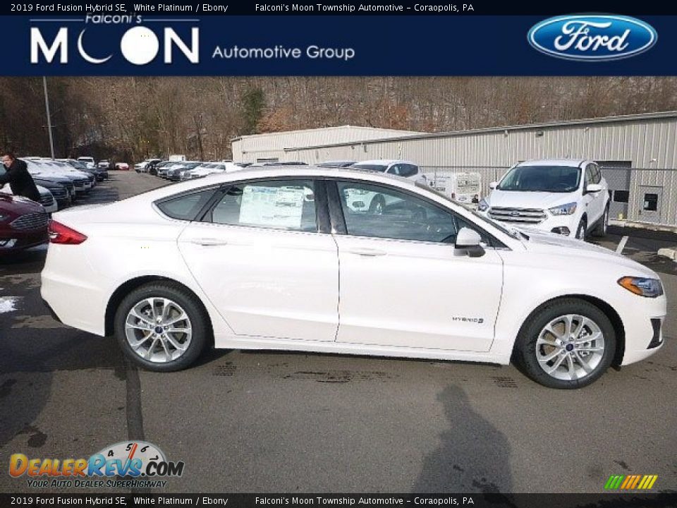 2019 Ford Fusion Hybrid SE White Platinum / Ebony Photo #1