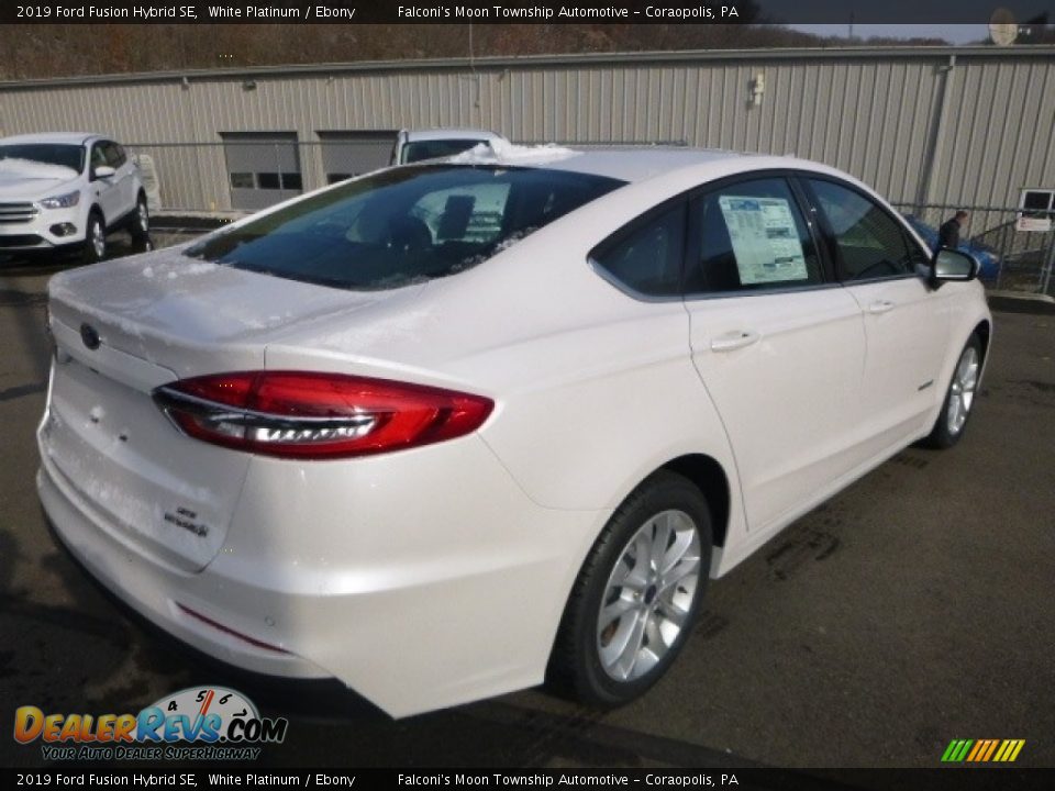 2019 Ford Fusion Hybrid SE White Platinum / Ebony Photo #2