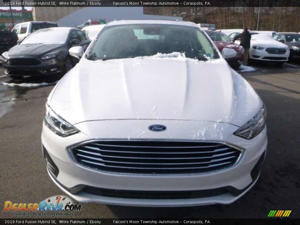 2019 Ford Fusion Hybrid SE White Platinum / Ebony Photo #4