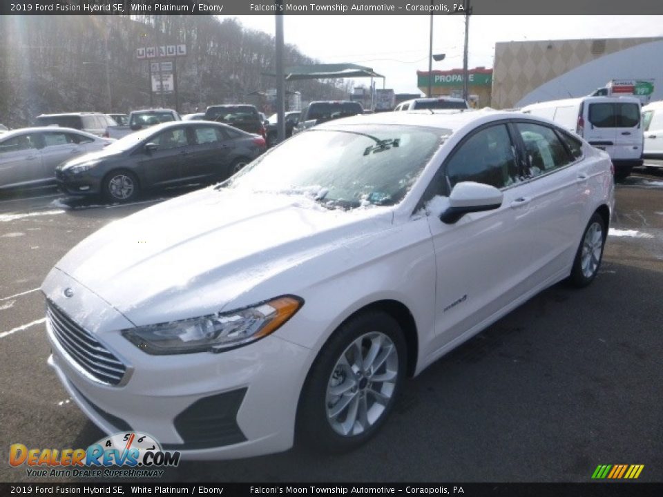 2019 Ford Fusion Hybrid SE White Platinum / Ebony Photo #5