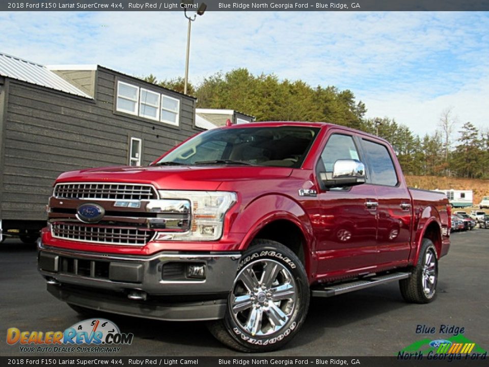 2018 Ford F150 Lariat SuperCrew 4x4 Ruby Red / Light Camel Photo #1