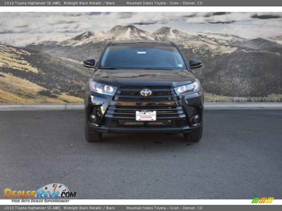 2019 Toyota Highlander SE AWD Midnight Black Metallic / Black Photo #2