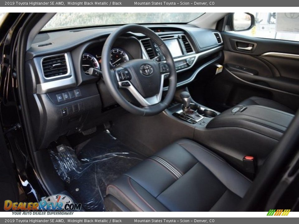 2019 Toyota Highlander SE AWD Midnight Black Metallic / Black Photo #5