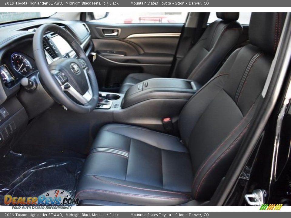 2019 Toyota Highlander SE AWD Midnight Black Metallic / Black Photo #6