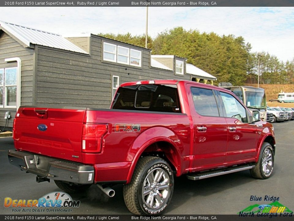 2018 Ford F150 Lariat SuperCrew 4x4 Ruby Red / Light Camel Photo #5